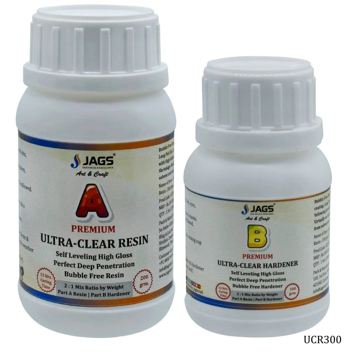 Ultra Clear Resin 200Gms Hardener 100Gms Ucr300
