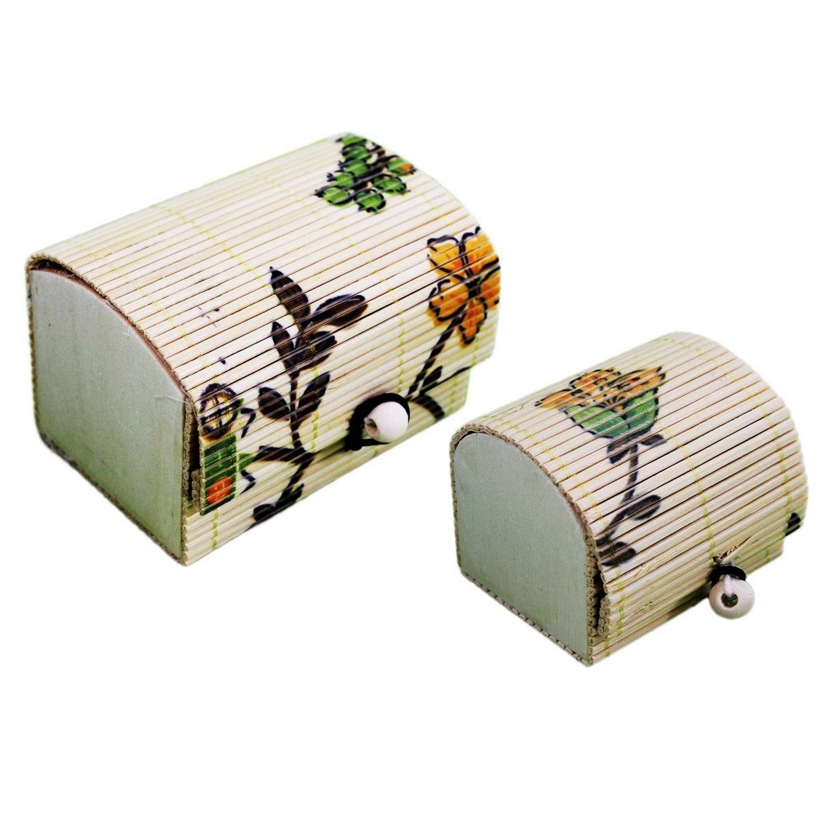 Bamboo Jewellery Box 2Pc Set J1114