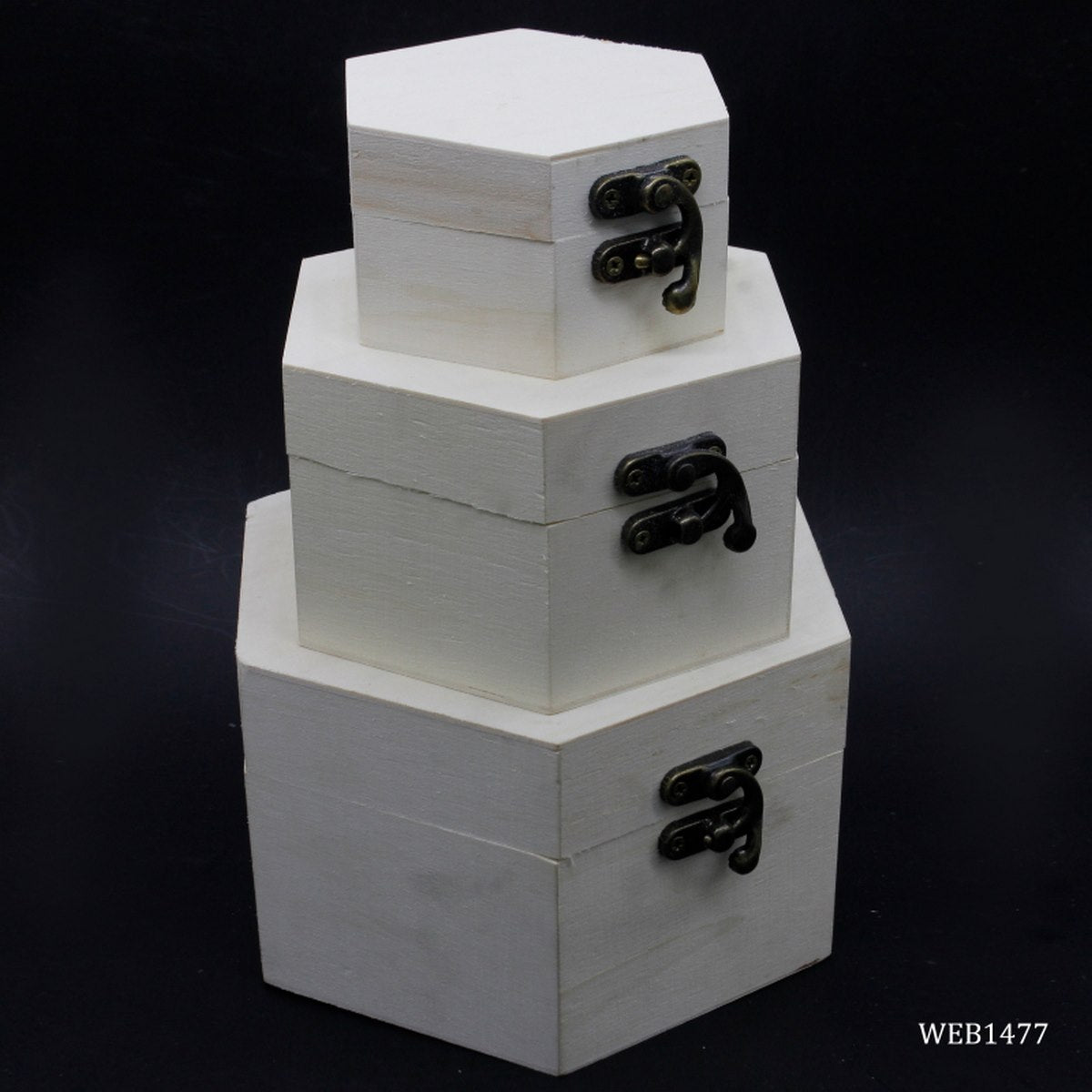 Wooden Empty Box 3Pcs 6 Cut 5.5X5.5X3.5Cm Web1477