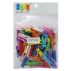 Wooden Clip 30Mm 100Pcs Small Color 100P3Cmc