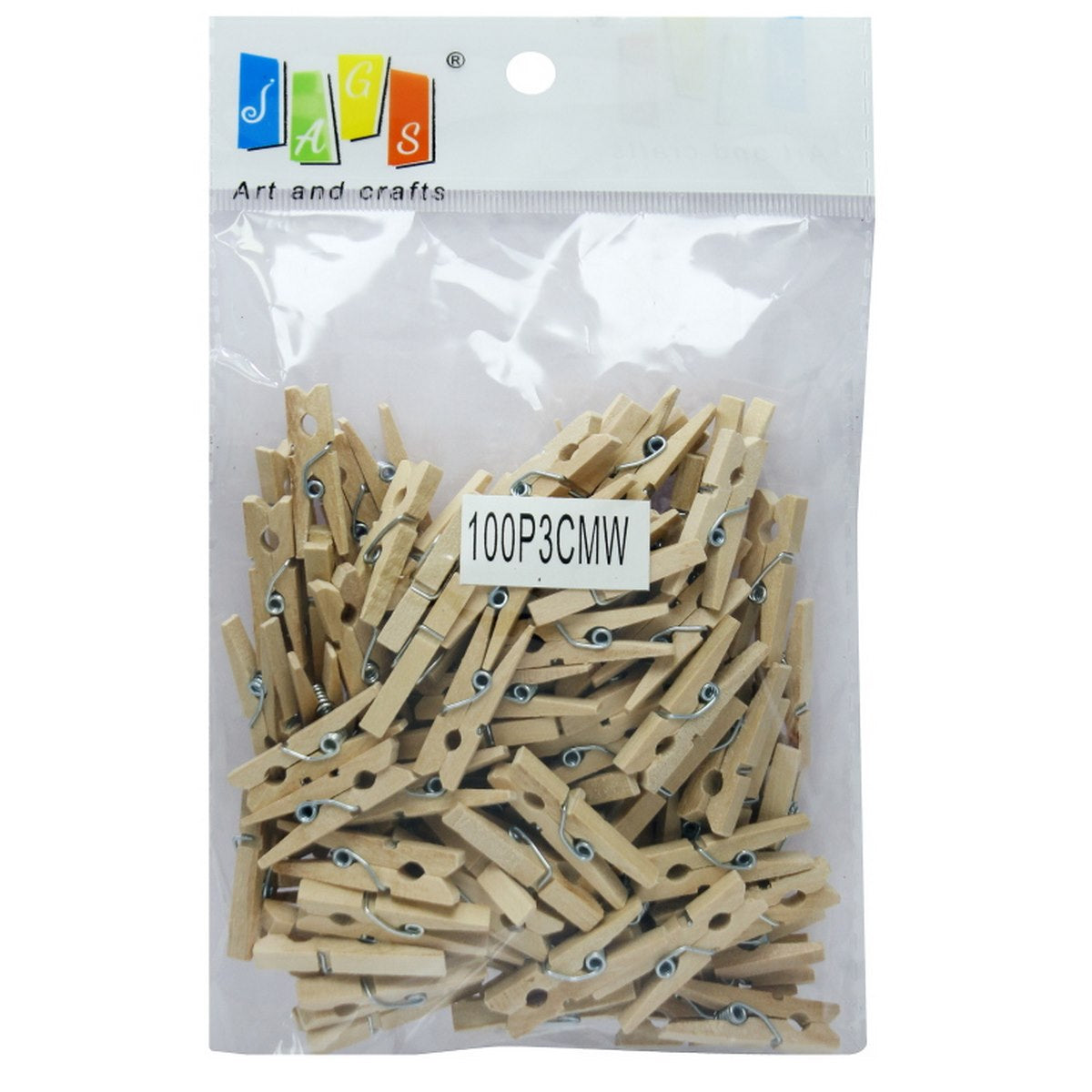 Wooden Clip 30Mm 100Pcs Small White 100P3Cmw