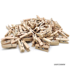 Wooden Clip 35Mm 100Pcs White 100P35Mmw