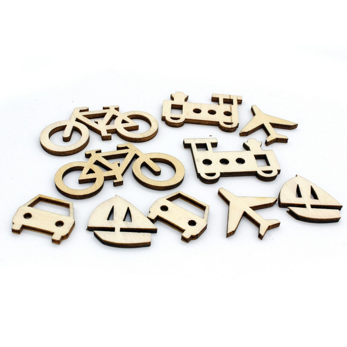 Wooden Craft Travel Vehicle Design Big 10Pcs Wc-10