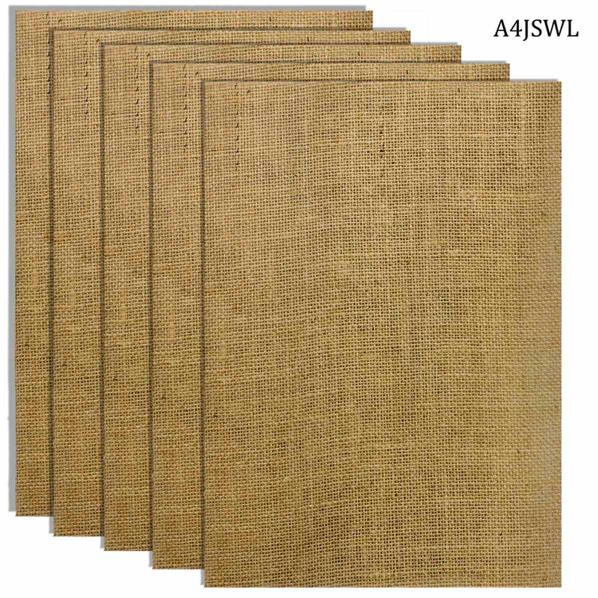 A4 Jute Sheet With Laminated 5Pcs A4Jswl