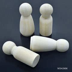 Wooden Doll Raja & Rani 4Pcs Wd43Mm