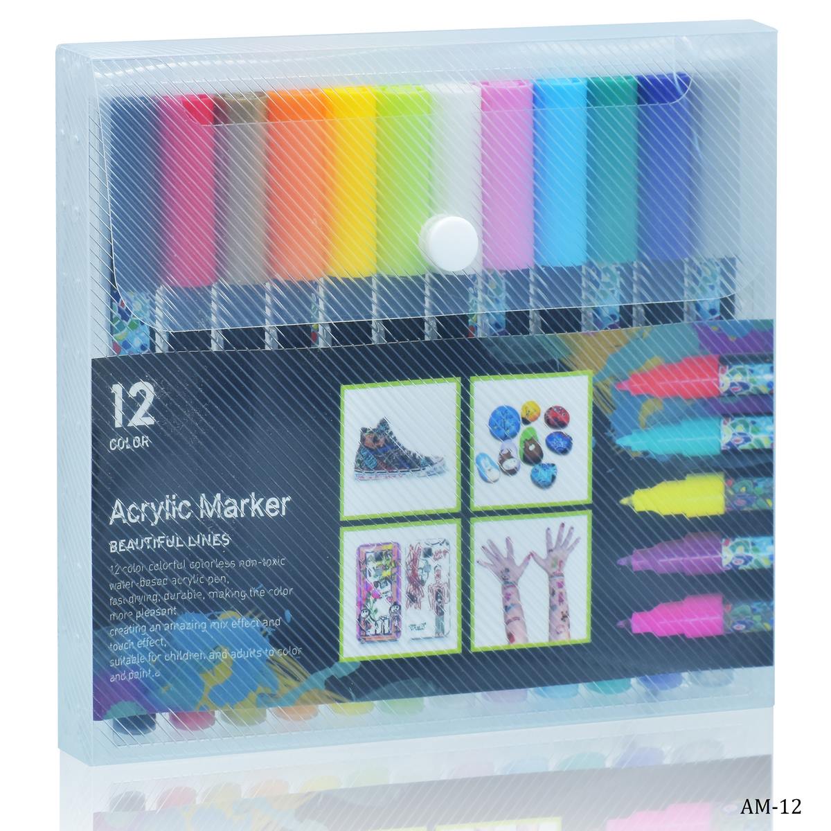 Acrylic Market Beautiful Line 12 Colour Am-12