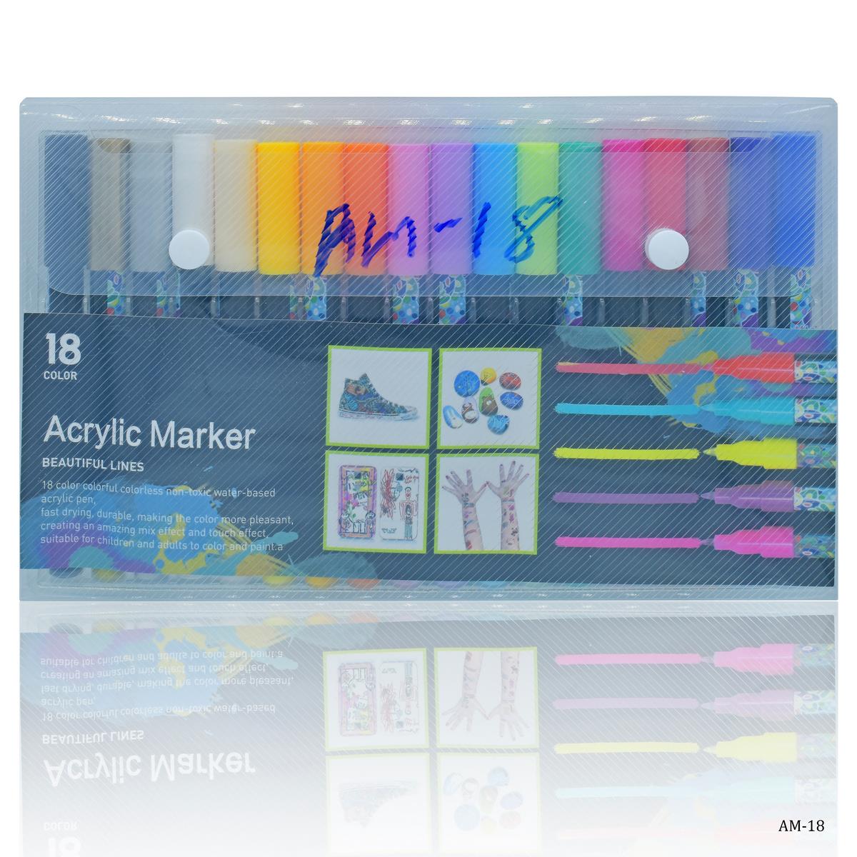 Acrylic Market Beautiful Line 18 Colour Am-18