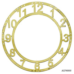 Acrylic Clock Frame Numerical Gold 8Inch Acfn800