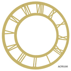 Acrylic Clock Frame Roman Nos Gold 10Inch Acfr100
