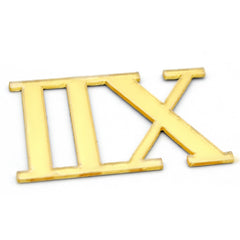 Acrylic Roman Number For Clock Gold 12Pcset Arn100