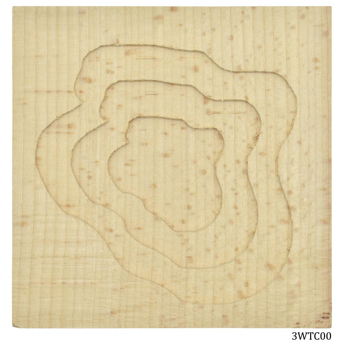 3D Wooden Tea Coaster Square 3Wtc00