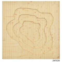 3D Wooden Tea Coaster Square 3Wtc00