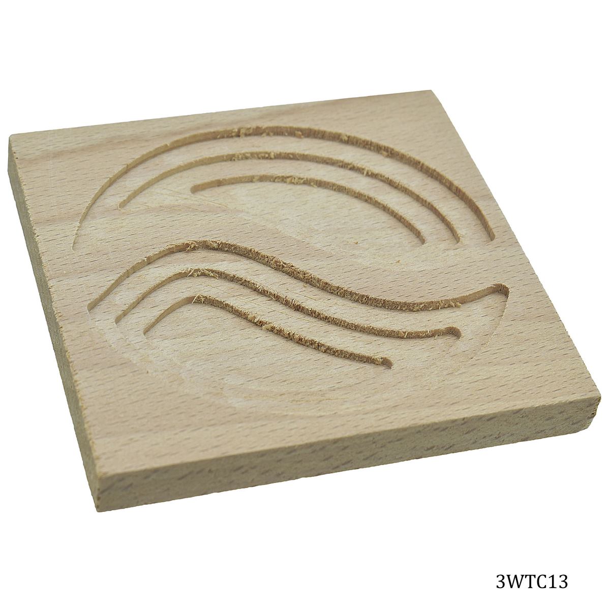 3D Wooden Tea Coaster Square 3Wtc13