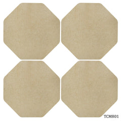 Tea Coaster Mdf Hexagon 3.9Inch 2Mm 4Pc Set Tcmh01