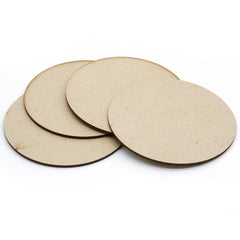 Tea Coaster Mdf Round 3.9Inch 2Mm 4Pcs Set Tcmr01