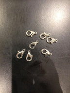 25 silver lobster claw clasps 12mm - LCCH25S