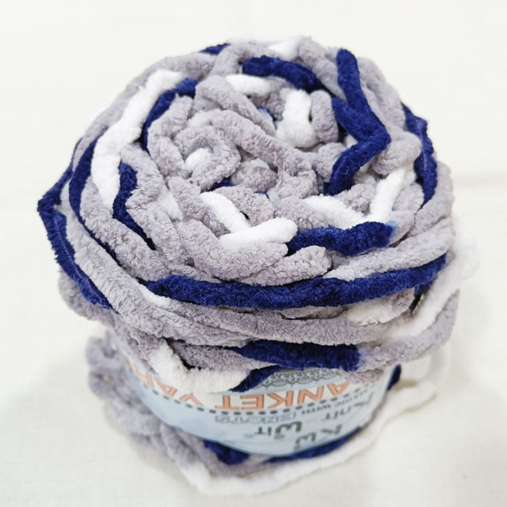 Baby Blanket Yarn Multy Grey