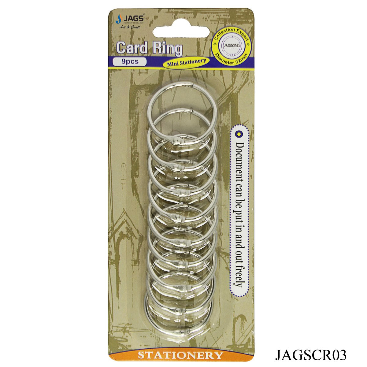 Book Ring 32Mm Jags 8Pcs Jagscr03