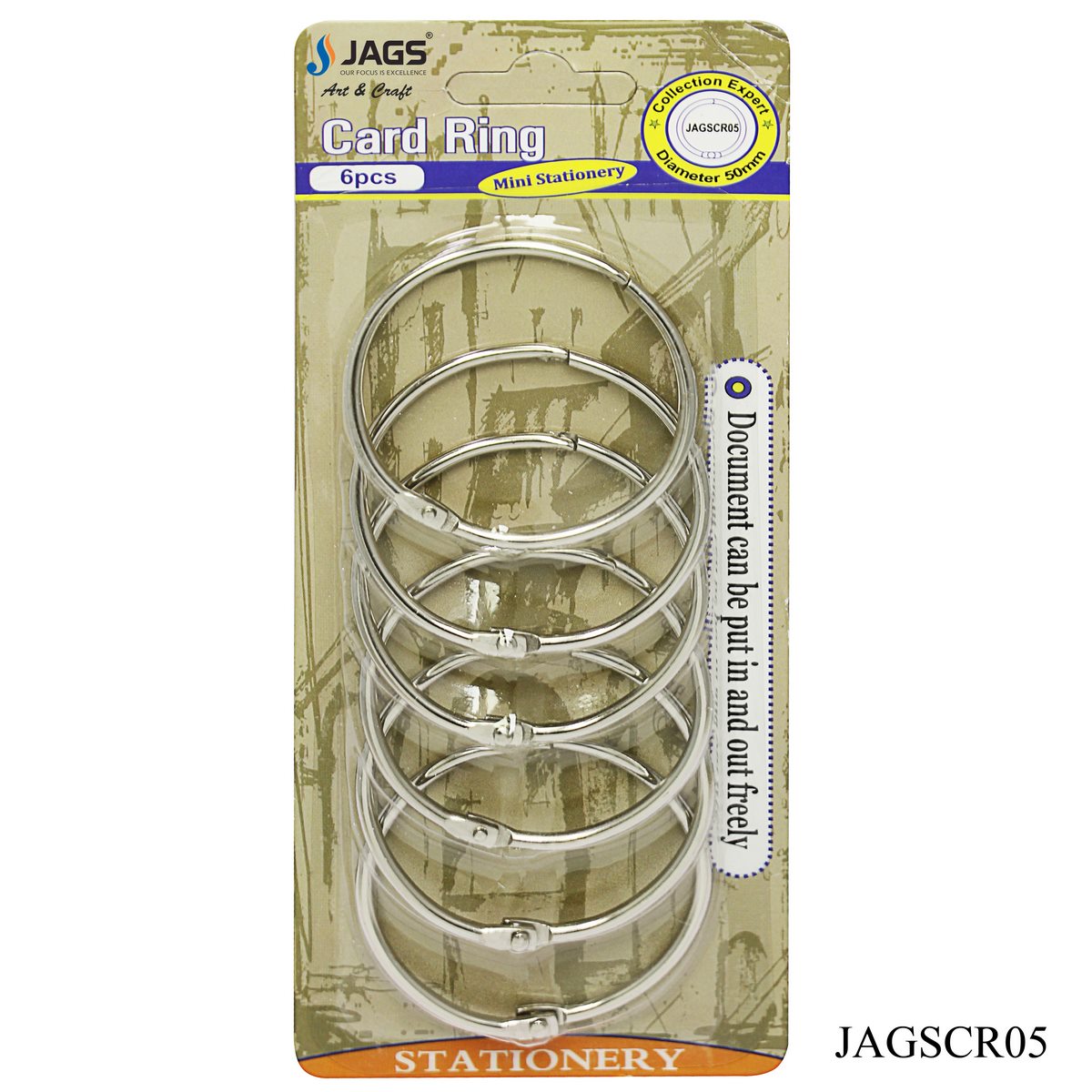 Book Ring 50Mm Jags 6Pcs Jagscr05