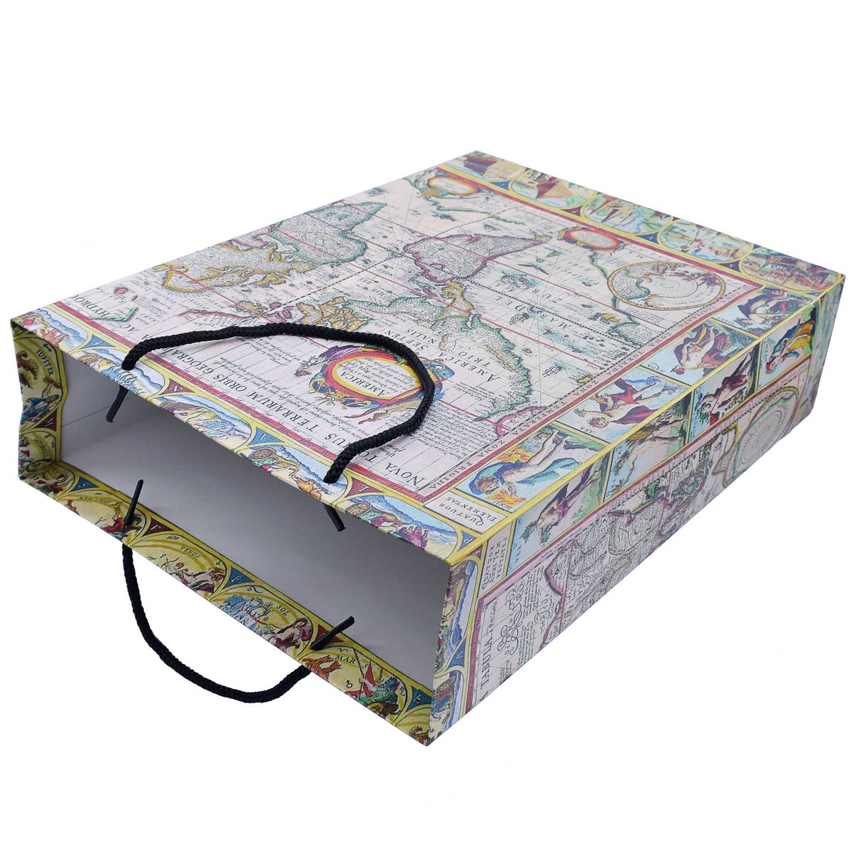 Jags Paper Bag Big Antique World Old Map B4 Jpbb01