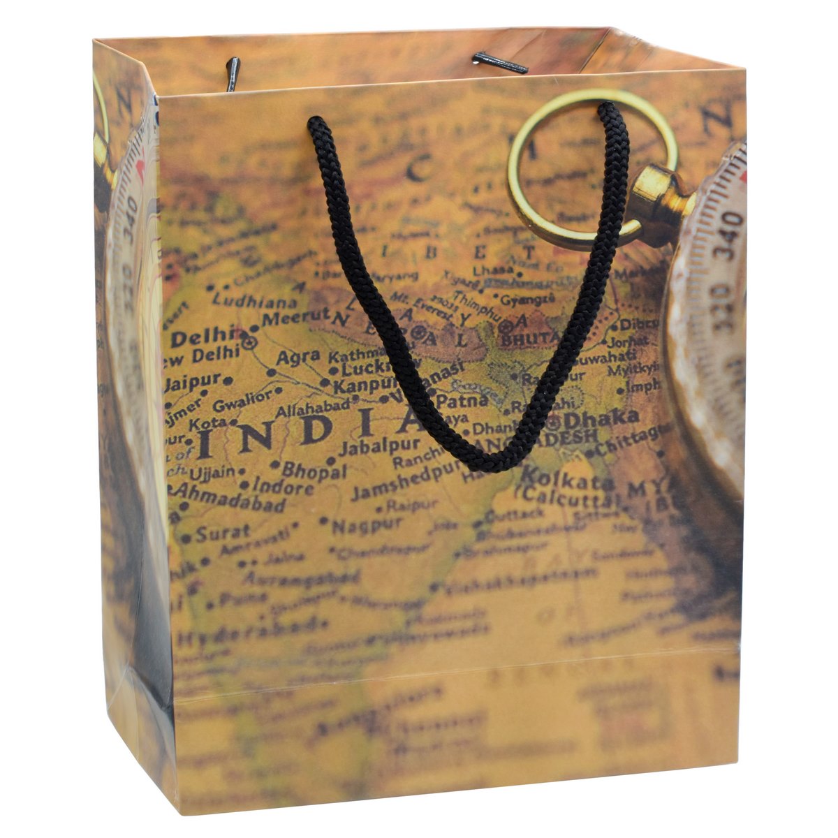 Jags Paper Bag Small (A5) Vintage Map India A5 Jpbs00