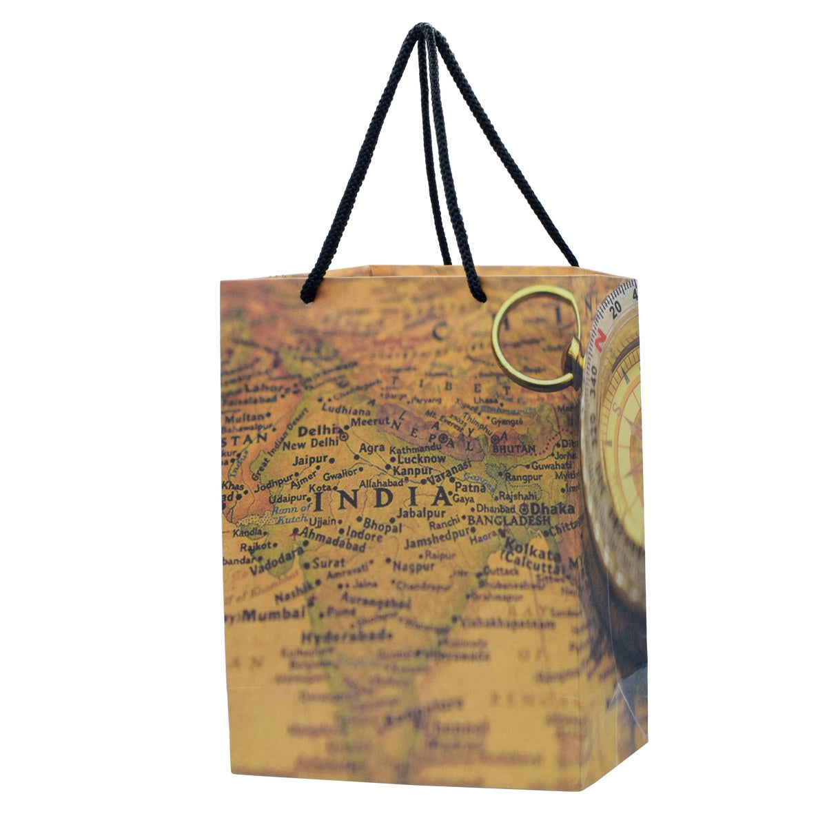 Jags Paper Bag Small (A5) Vintage Map India A5 Jpbs00