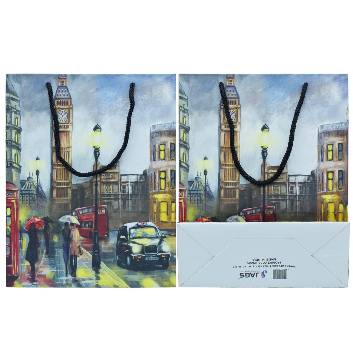 Jags Paper Bag Small Artwork Of Street View A5 Jpbs03