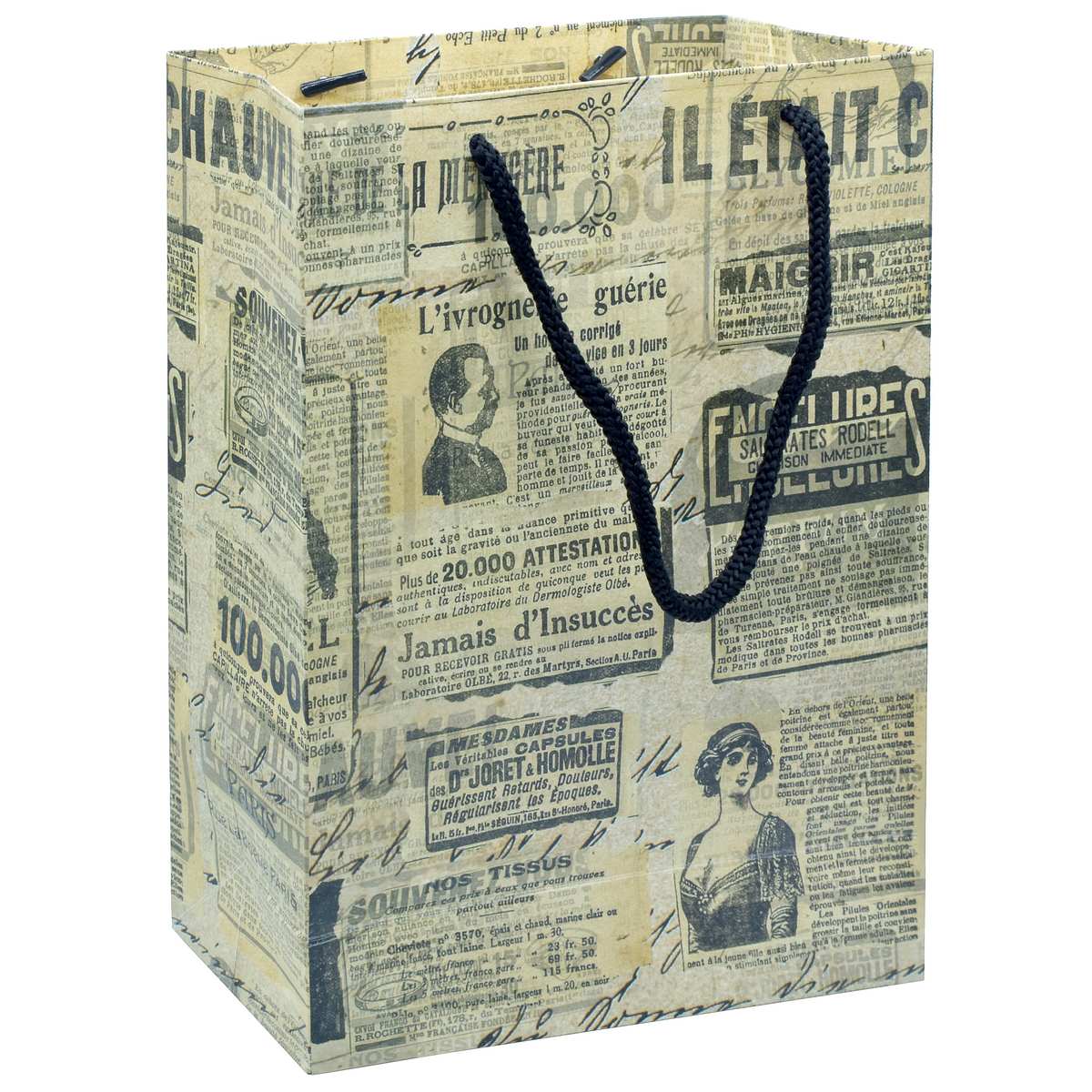 Jags Paper Bag Small Vintage Newspaper A5 Jpbs04
