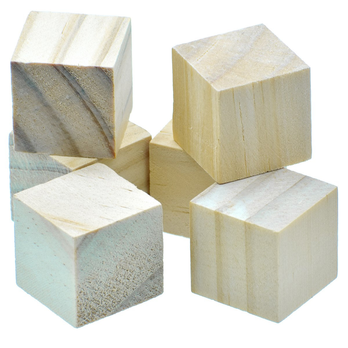 Wooden Block Square 2.5Cm 6Pcs Wb2.5Cm