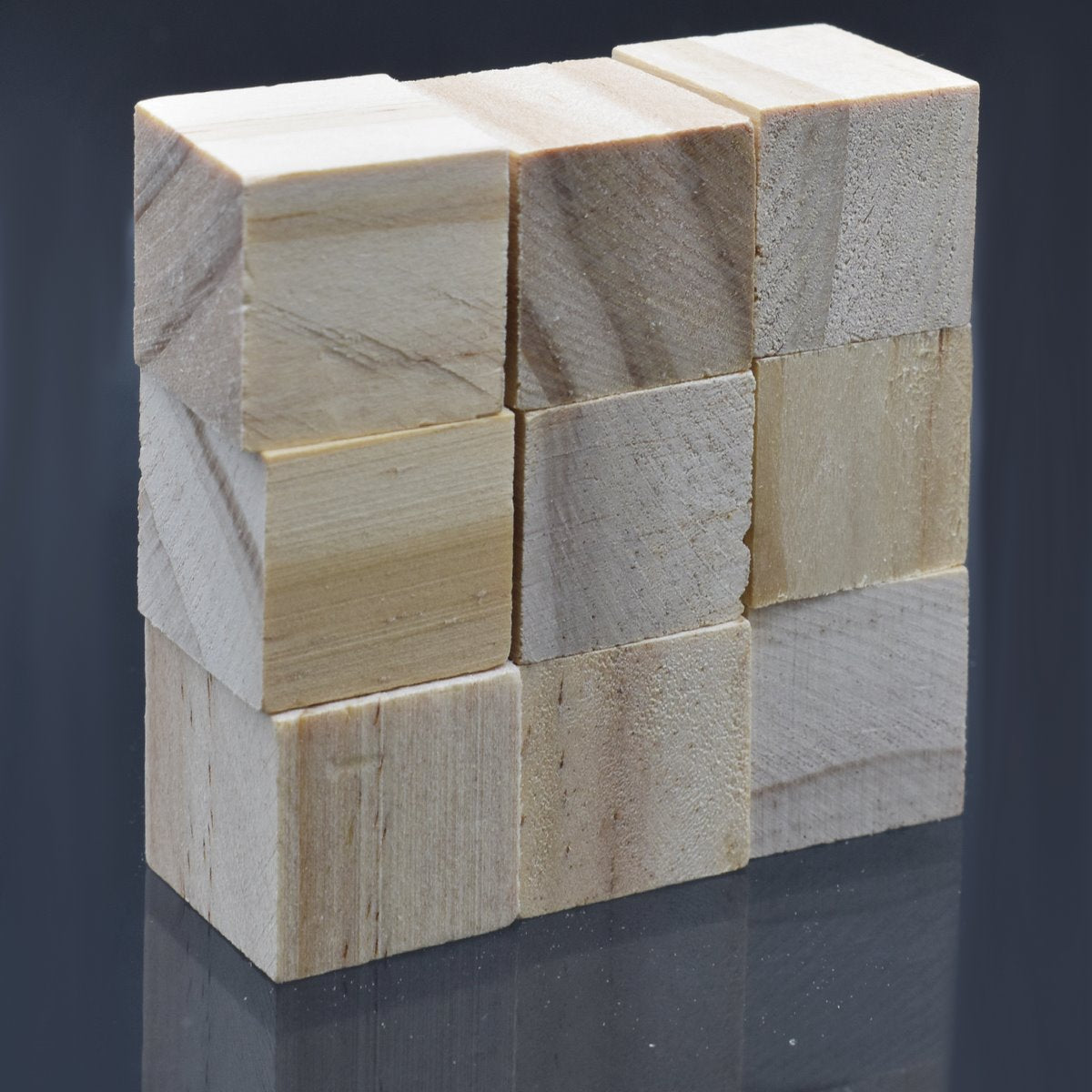 Wooden Block Square 2Cm 9Pcs Wb2Cm