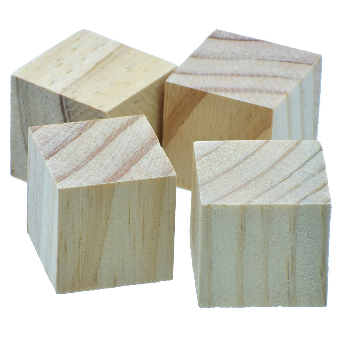 Wooden Block Square 3Cm 4Pcs Wb3Cm