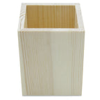 Wooden Pen Stand Plain Square Small Wpsp01