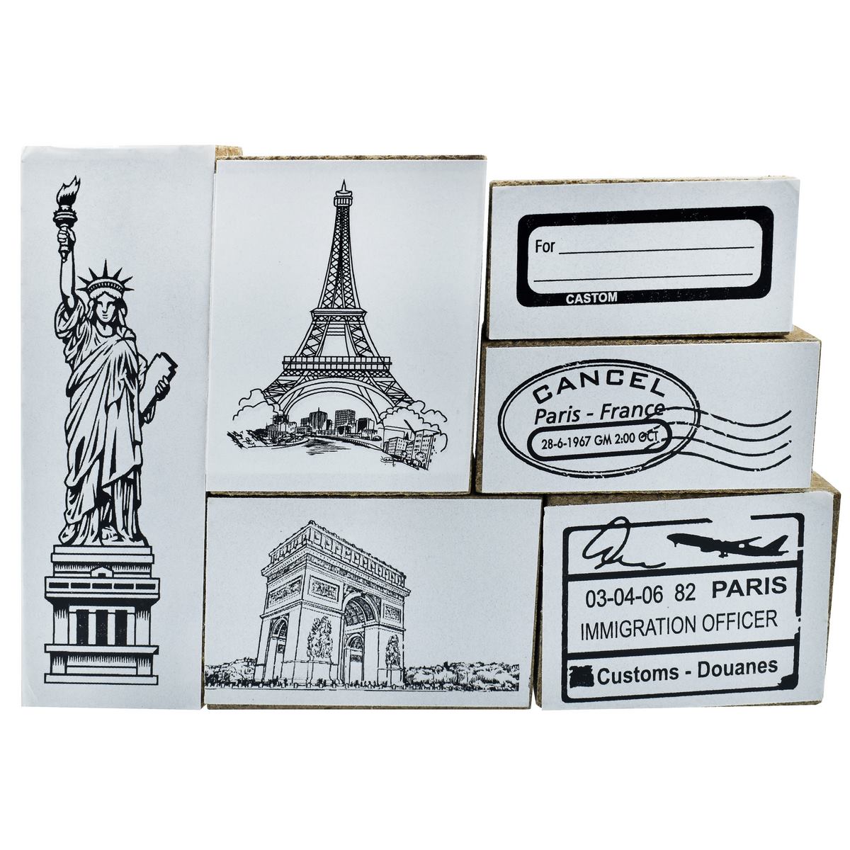 Craft Stamp Set Wonder Of World 6 Pcs Set Cssc03