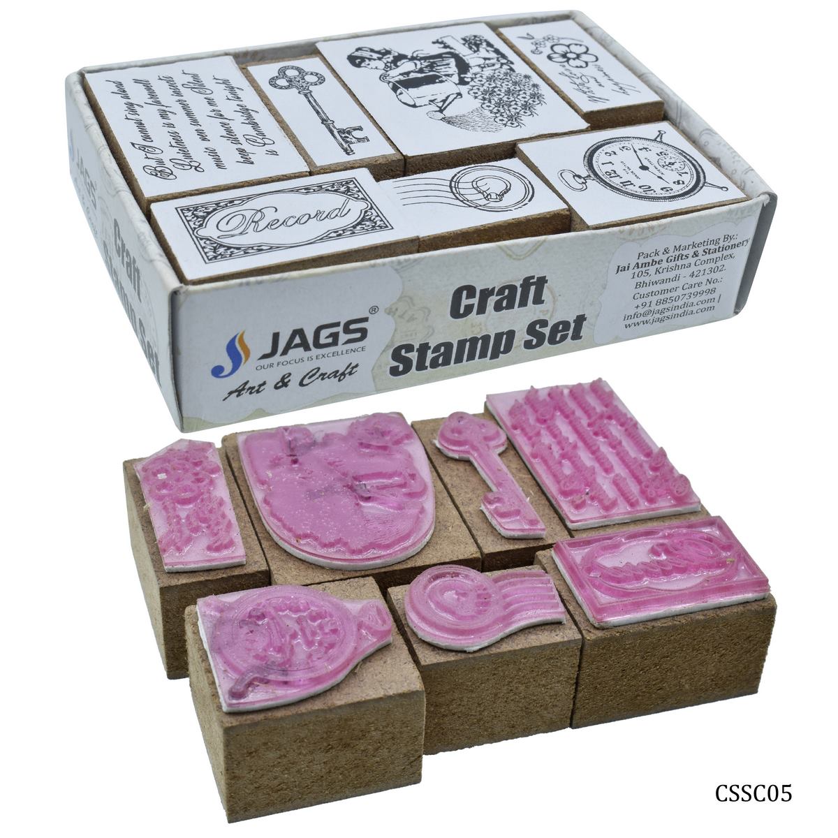 Craft Stamp Set Clock Key 7 Pcs Set Cssc05