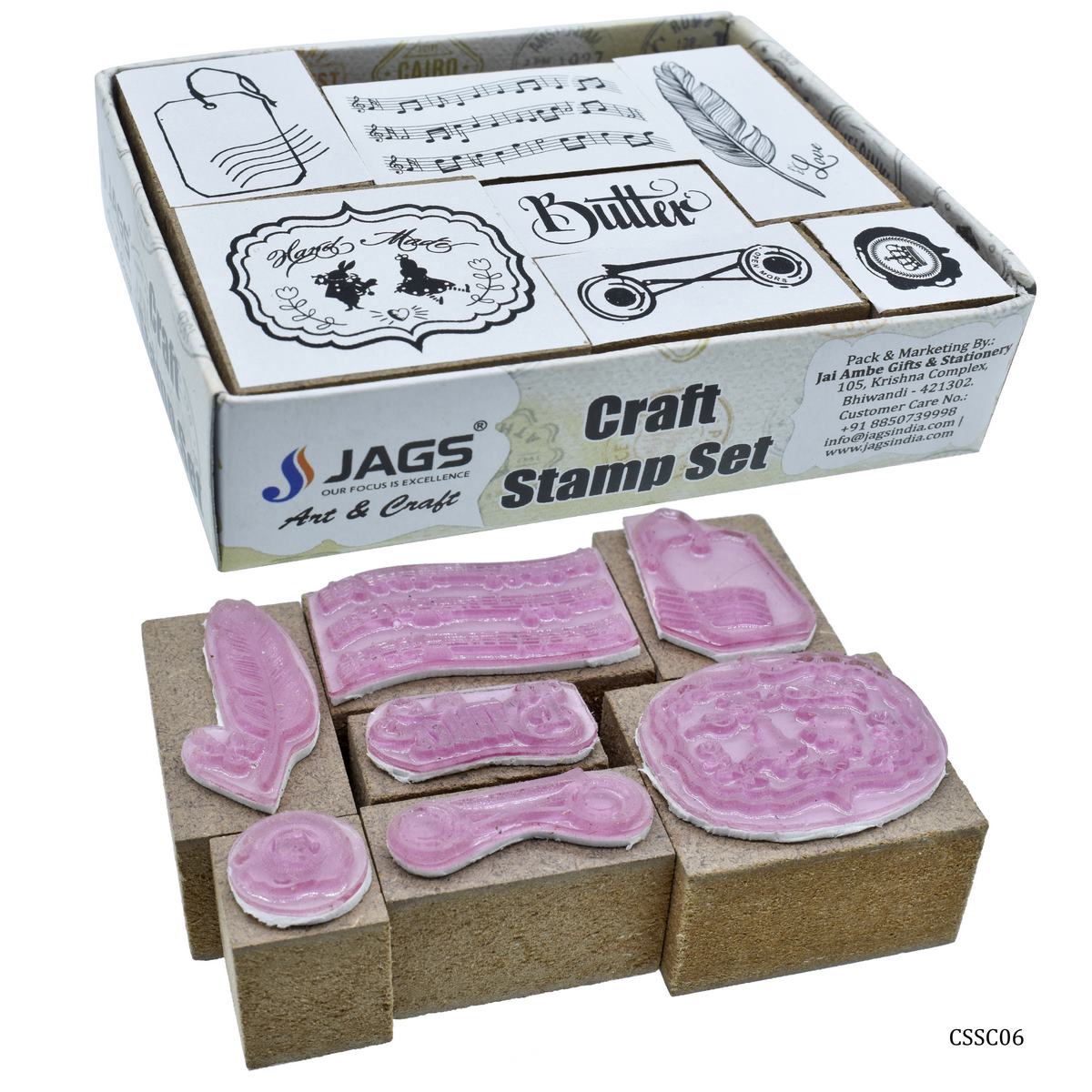 Craft Stamp Set Music Fether 7 Pcs Set Cssc06