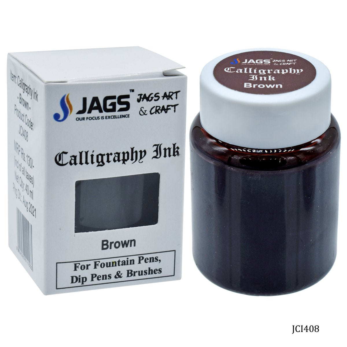 Jags Calligraphy Inks 40Ml Brown Jci408