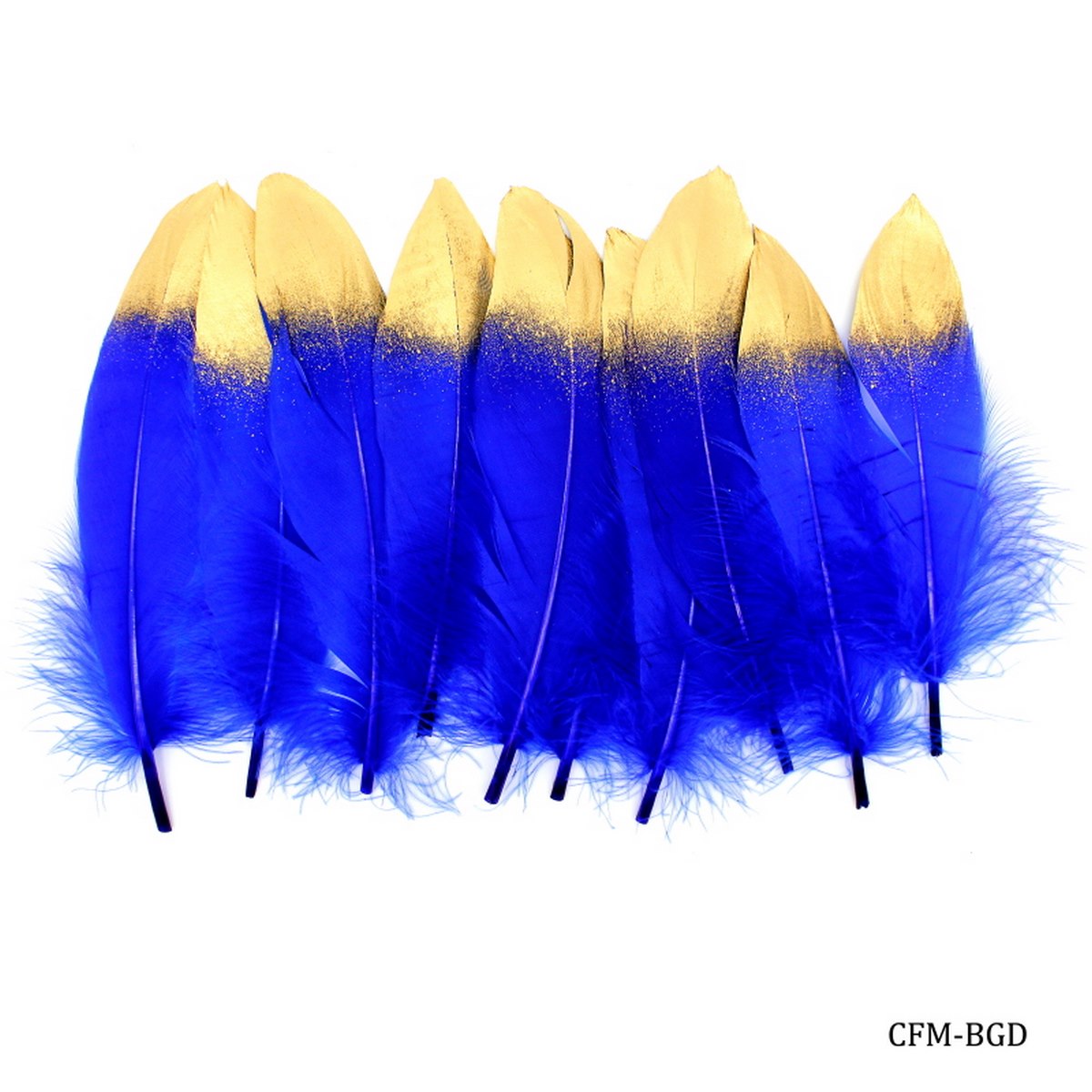 Feather Artificial Medium Colour&Gol 10Pcs Cfm-Bgd