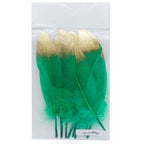 Feather Artificial Medium Colour&Gol 10Pcs Cfm-Bgd
