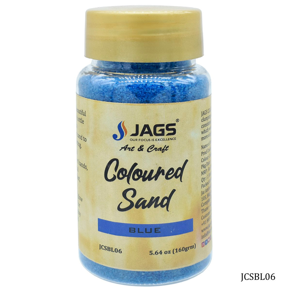 Jags Coloured Sand 160Gms Blue No 6 Jcsbl06