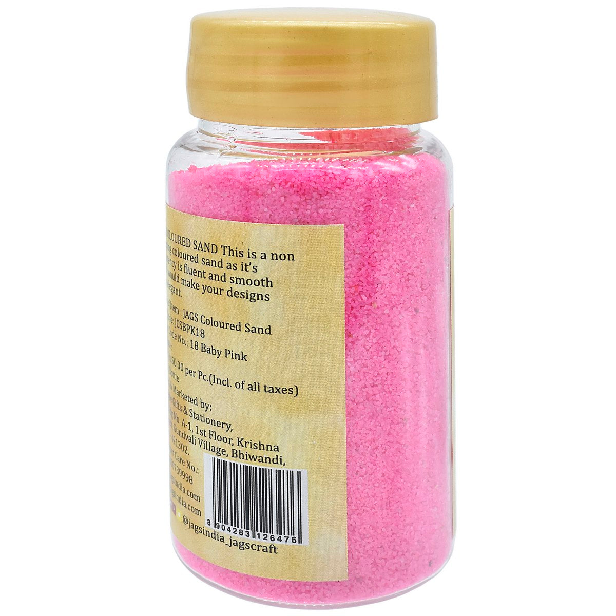 Jags Coloured Sand 160Gms Baby Pink No 18 Jcsbpk18