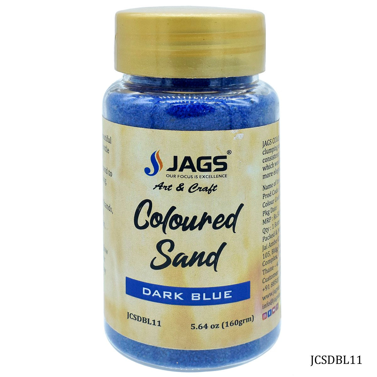 Jags Coloured Sand 160Gms Dark Blue No 11 Jcsdbl11
