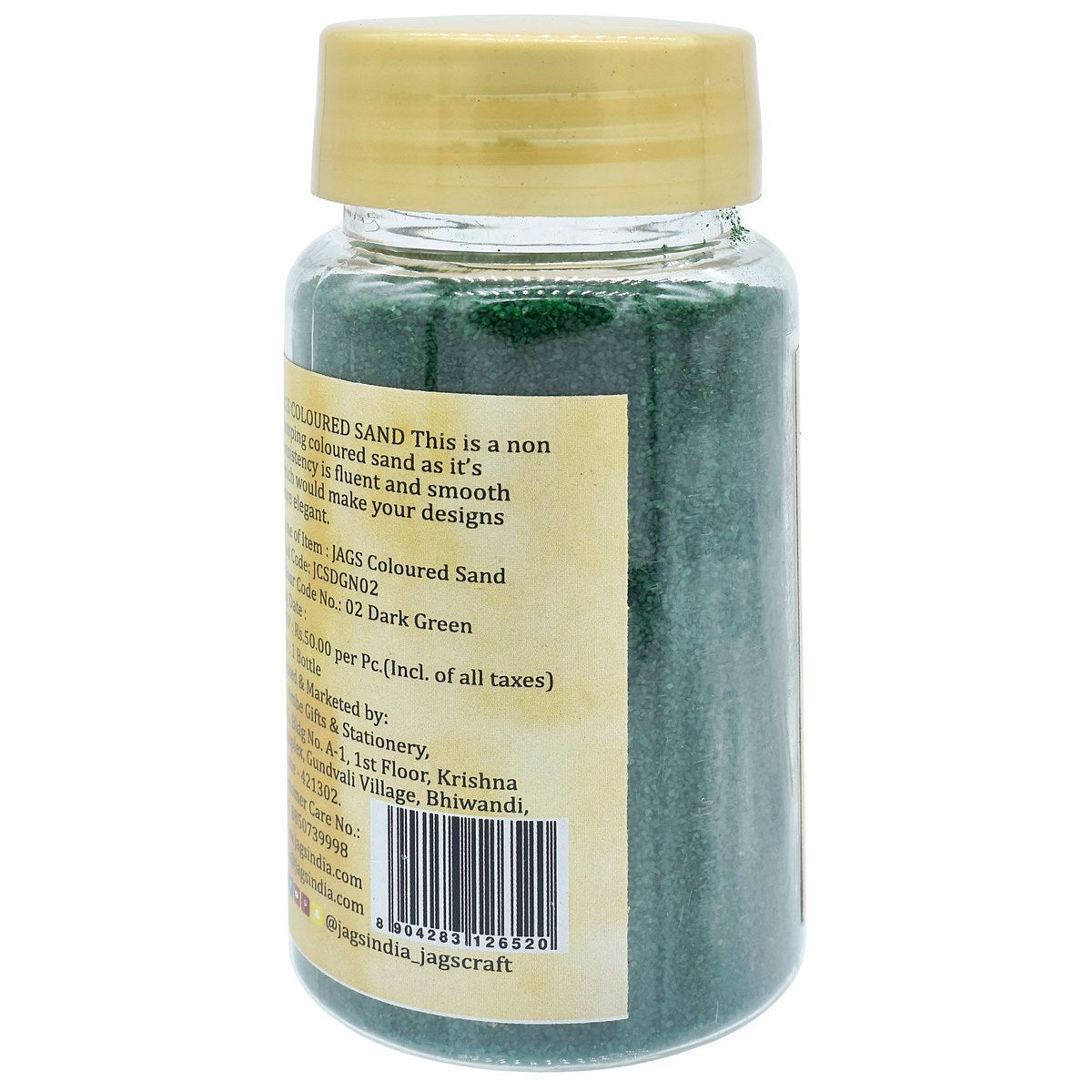 Jags Coloured Sand 160Gms Dark Green No 2 Jcsdgn02