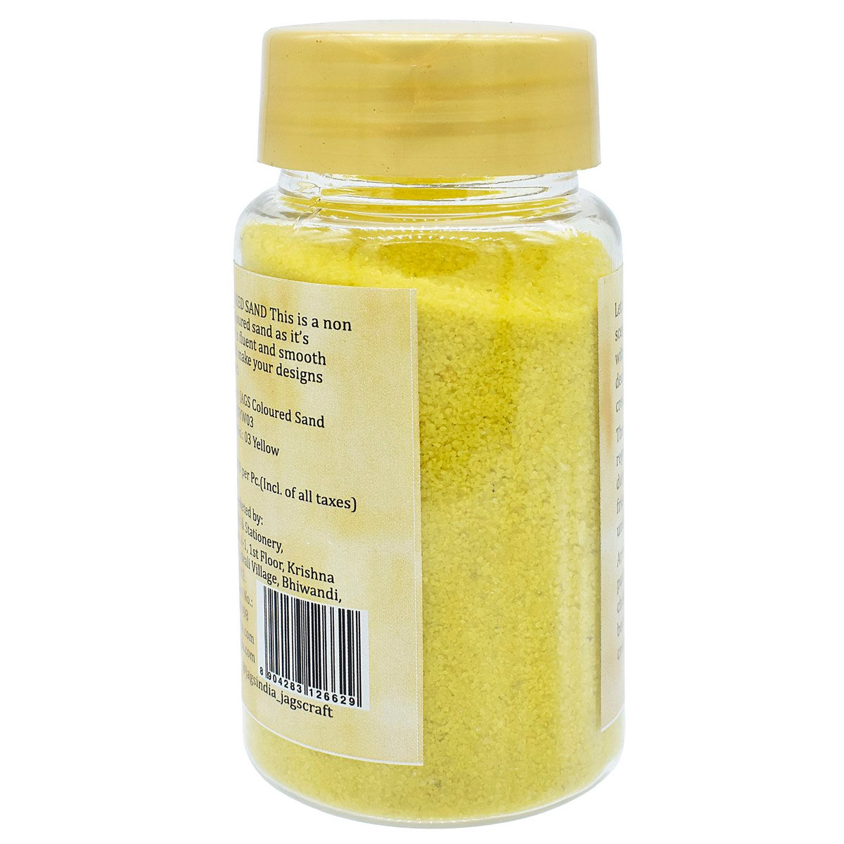 Jags Coloured Sand 160Gms Yellow No 3 Jcsyw03