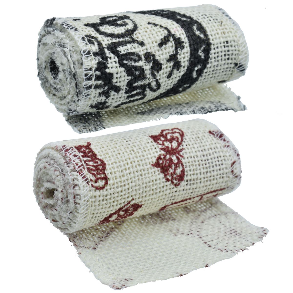 Jags Jute Roll Lace Off White Print 3Inch Jjr3-16