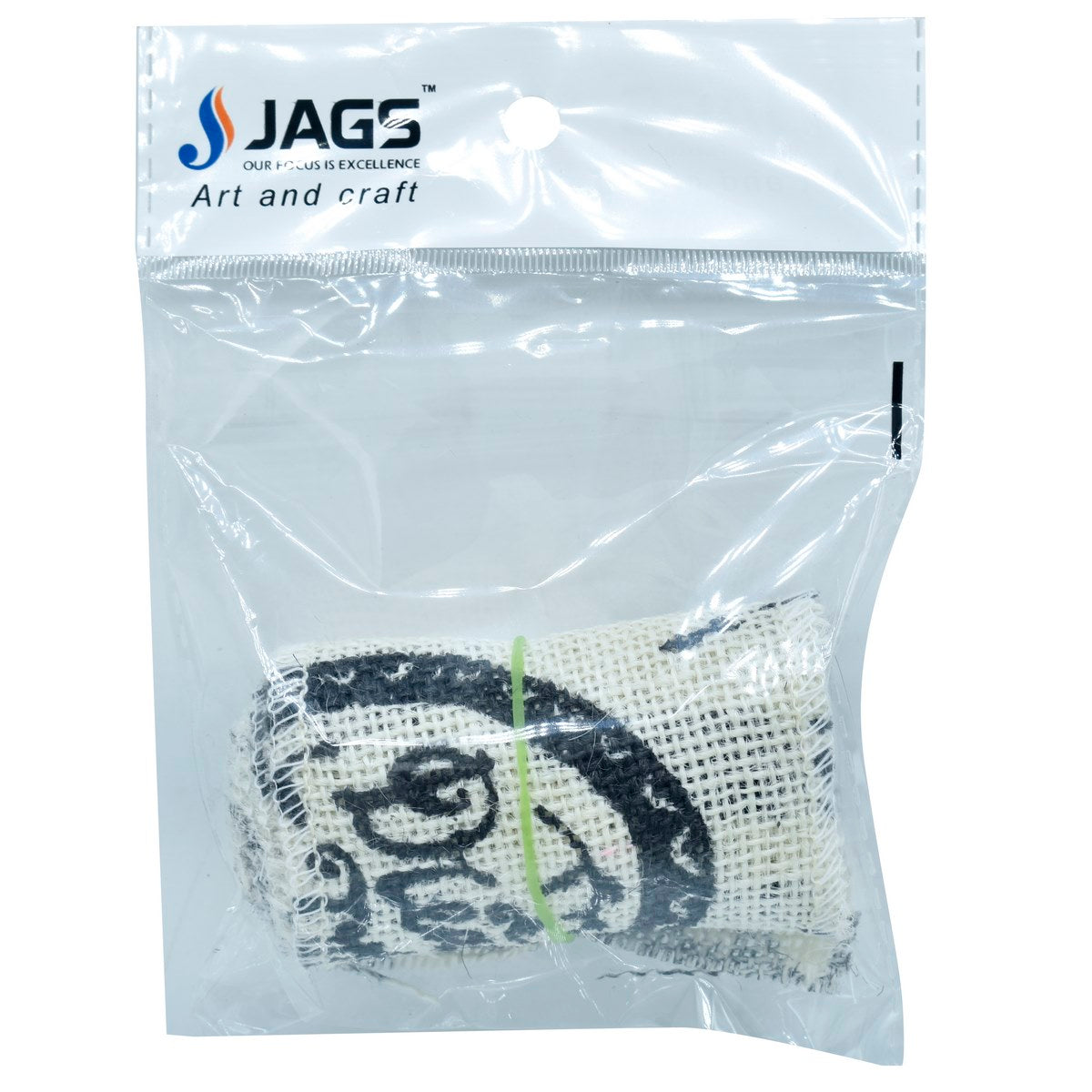 Jags Jute Roll Lace Off White Print 3Inch Jjr3-16