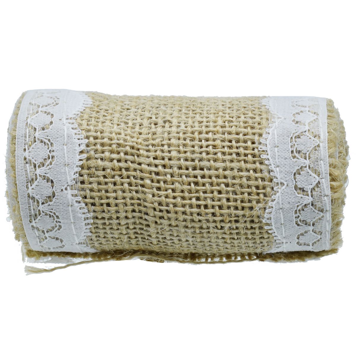 Jags Jute Roll Jute With Lace 2 Side 3Inch Jjr3-17
