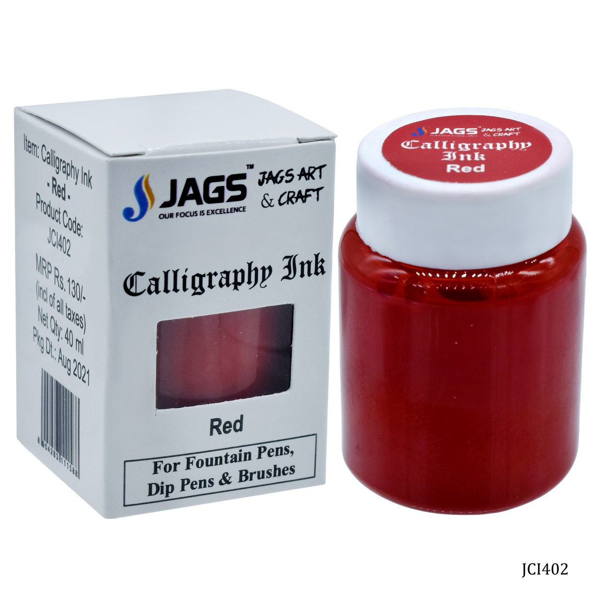 Jags Calligraphy Inks 40Ml Red Jci402
