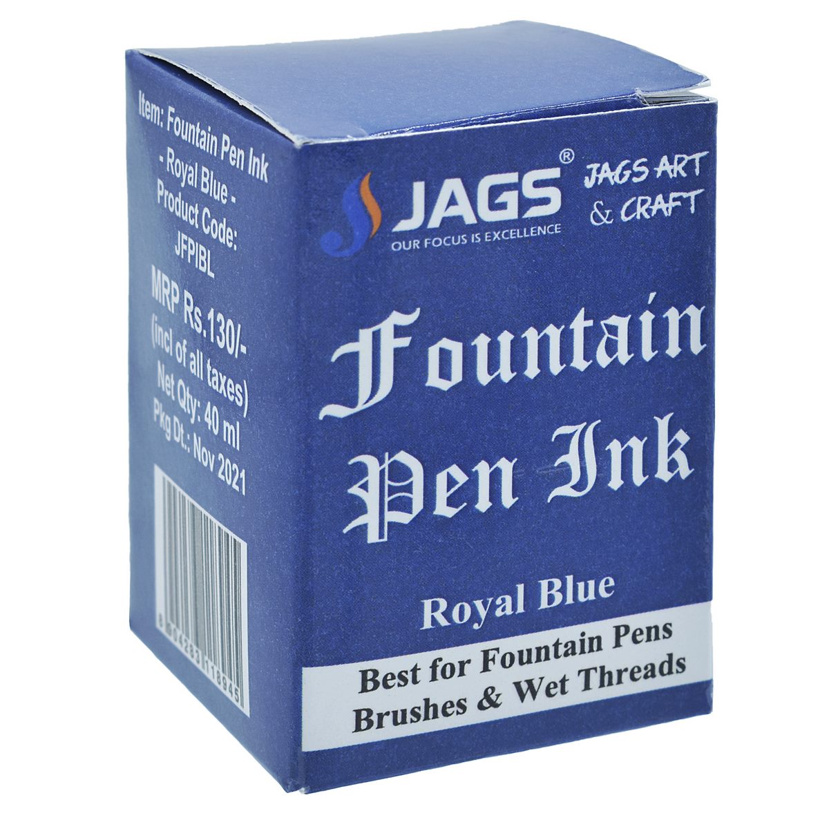 Jags Fountain Pen Inks 40Ml Royel Blue Jfpibl