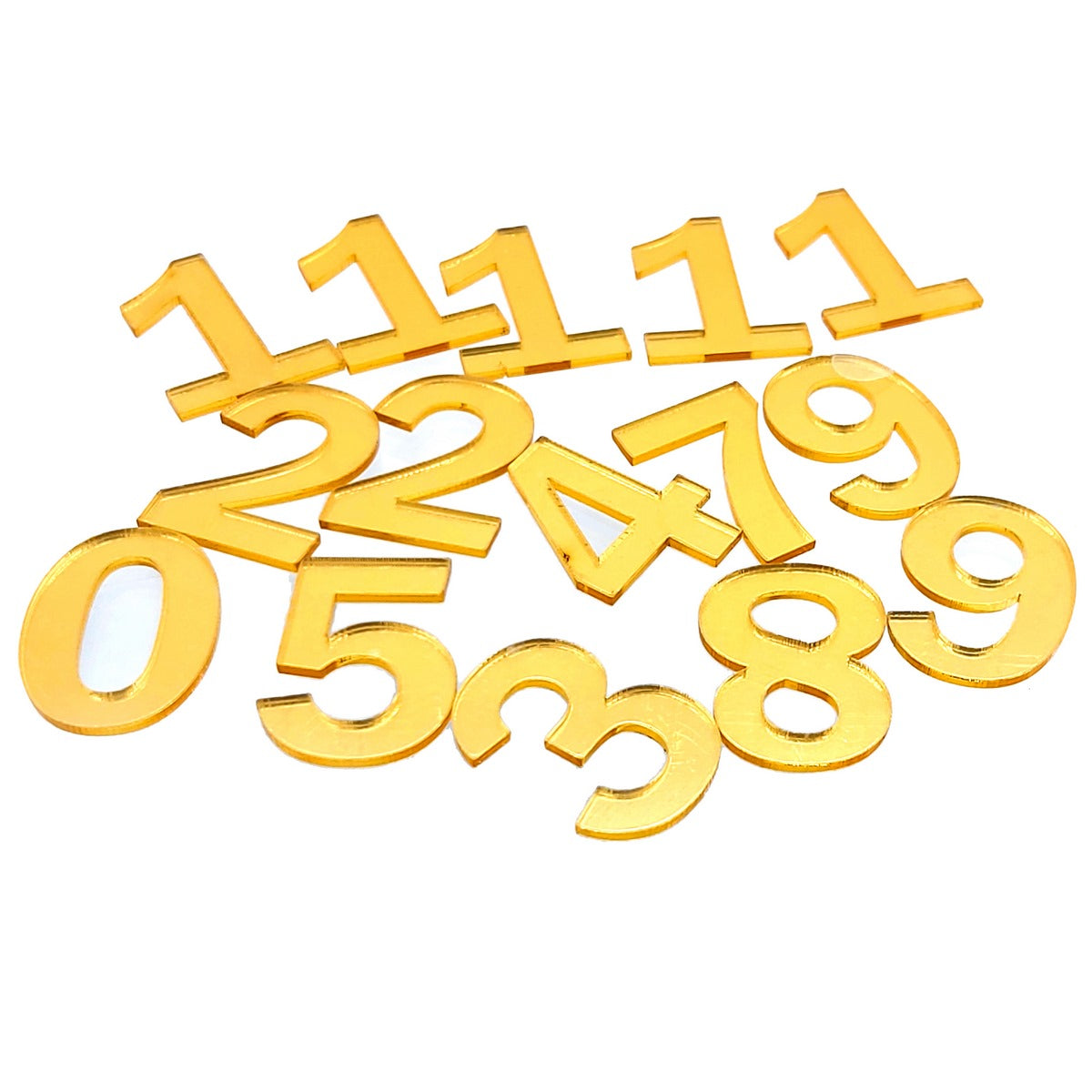 Acrylic Numberical For Clock Gold 12 Pc Set An1T00