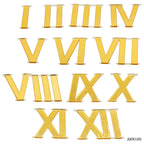 Acrylic Roman Number For Clock Gold 12Pcset Arn100